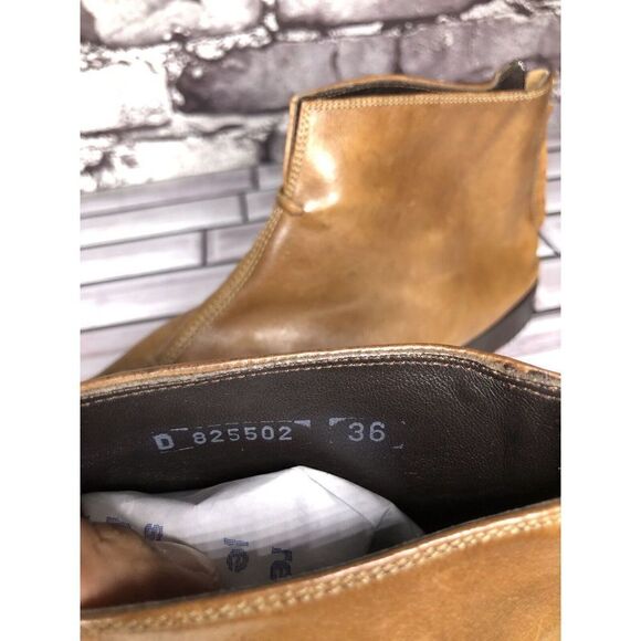 AGL Brown Leather Casual Back Zip Booties Ankle Boots Shoes Women Sz 36EU/6M US - Picture 12 of 16